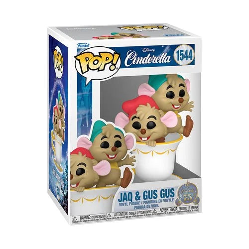 (PREORDER) Cinderella 75th Anniversary Jaq & Gus Gus in Teacup Funko Pop! Vinyl Figure #1544