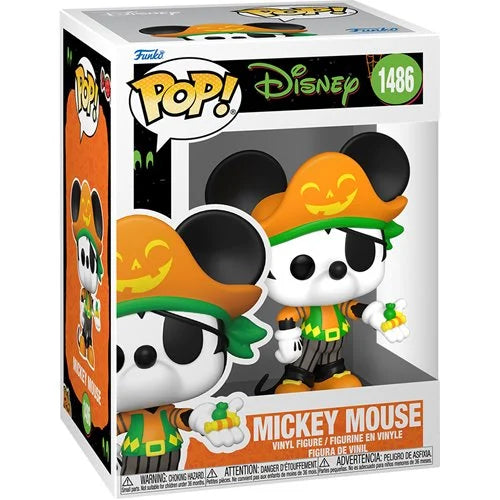 (BUNDLE) Disney Halloween 2024 Pirate Mickey Mouse/Minnie Mouse Funko Pop! Vinyl Figure #1485/#1486